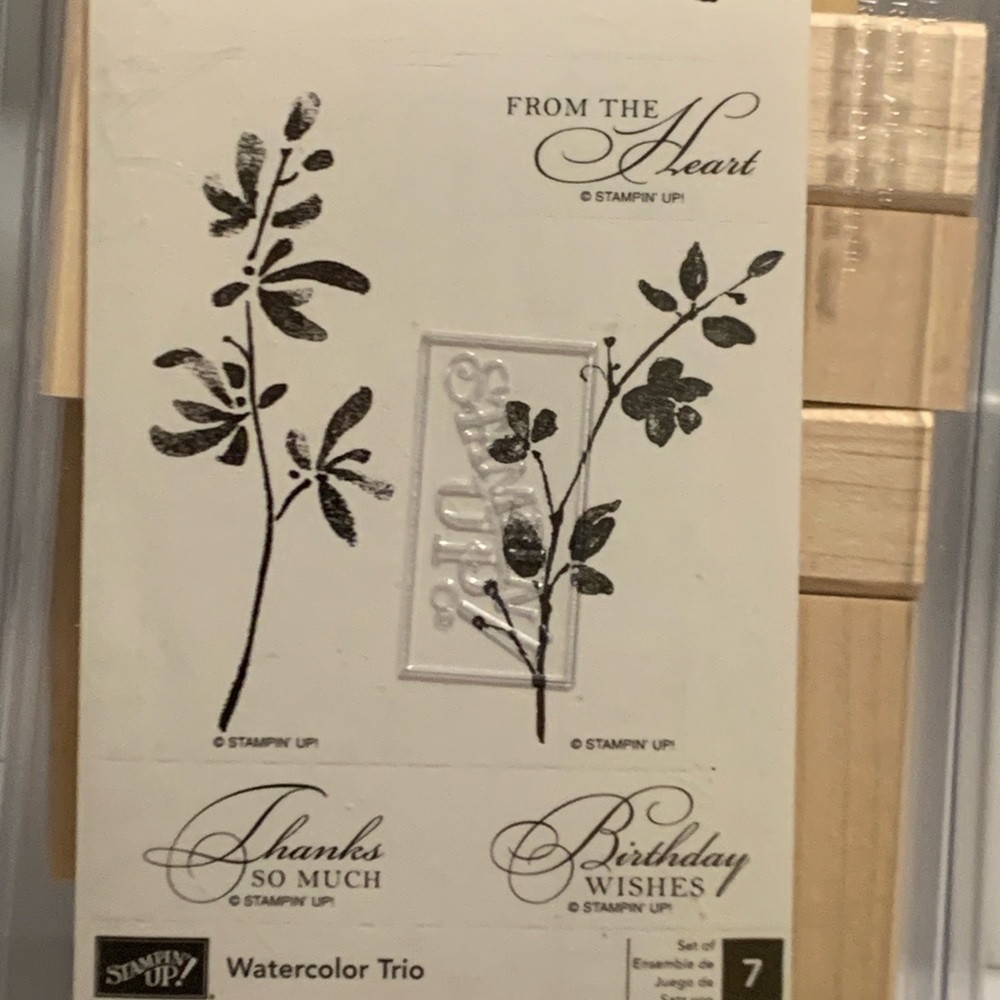 New Stampin up wood mounted stamps